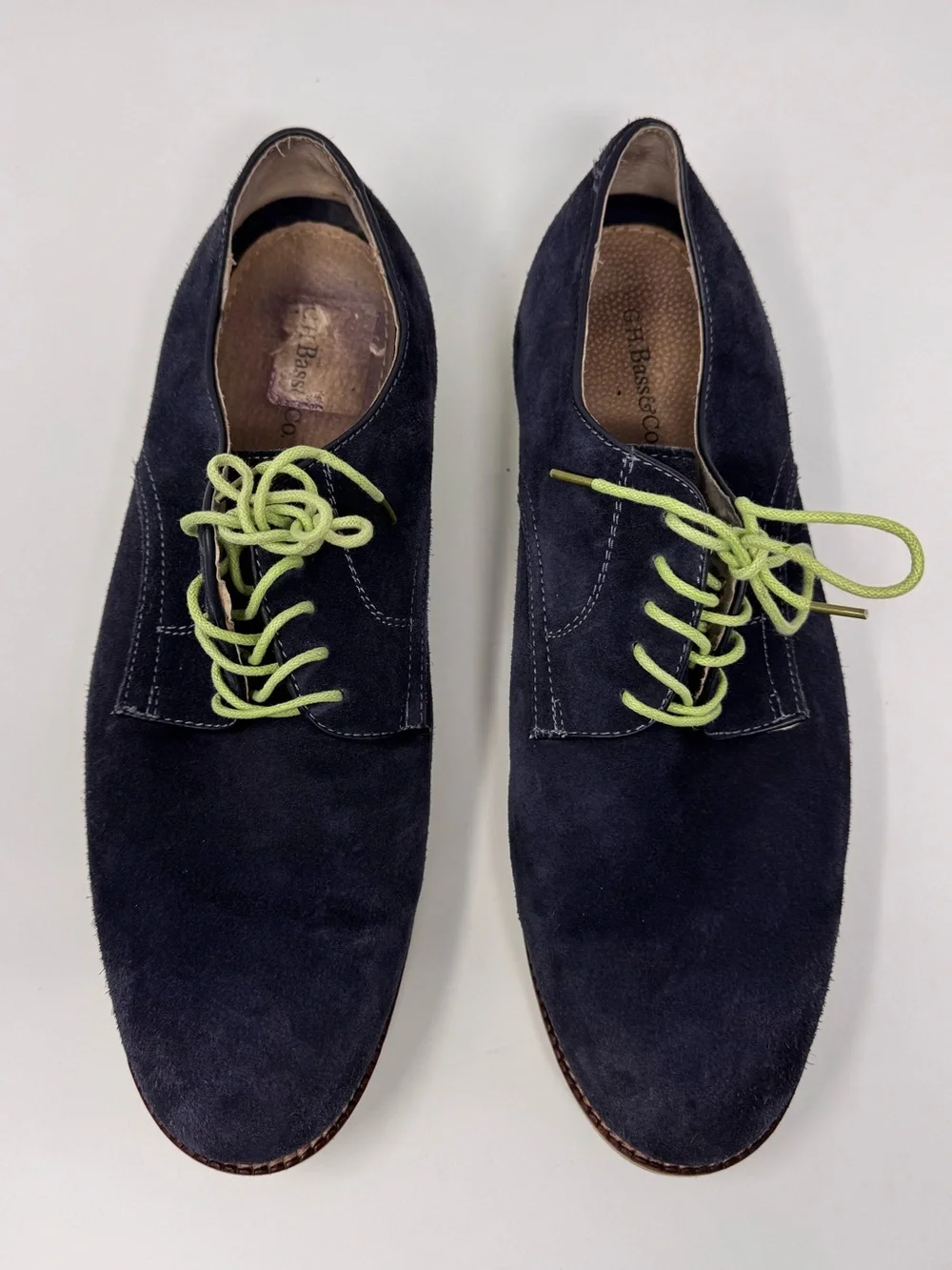 G.H Bass & Company Shoes, Buckingham, size 13, blue‎ leather, business casual